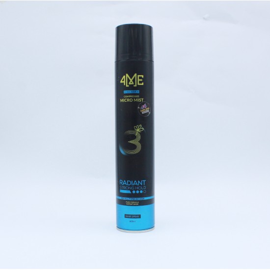 4ME Hair Style Spray Radiant strong Hold compressed Micro Mist 400ml