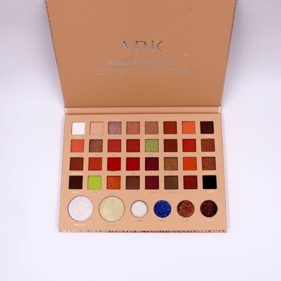 APK Eye Shadow Palette Matte And Shimmer With Glitter Eye Shadow And Highlighter