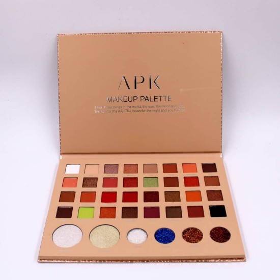 APK Eye Shadow Palette Matte And Shimmer With Glitter Eye Shadow And Highlighter