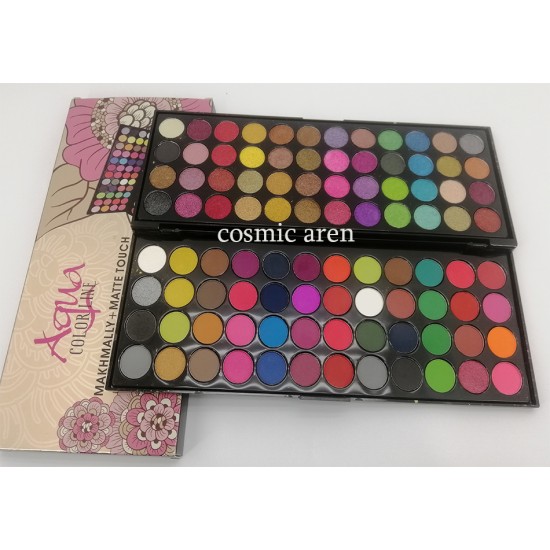 Aqua Eye Shadow Palette 48 and 48 Shades Matte And Shimmer Eye Shadow