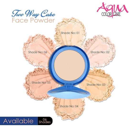 Aqua Face Powder Oil Control Two Way Cake Foundation 06