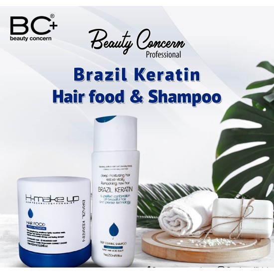 BC Plus Brazilian Keratin Hair Food Mask and Shampoo