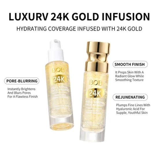 BOB Makeup Primer 24K Gold Serum Face Primer 30ml