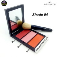 Becute Blush On Palette Matte Colors 3 Color Blush on Matte Colors 04 Becute Blush On Palette Matte Colors 3 Color Blush on Matte Colors 04