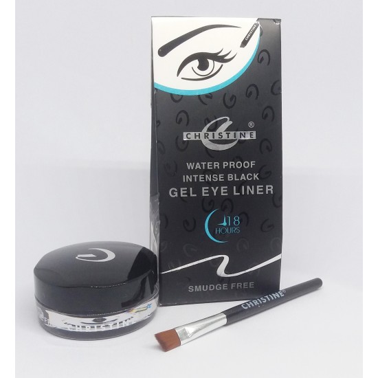 Christine Water Proof Intense Black Gel Eye Liner Black