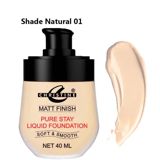 Christine Liquid Foundation Shade Natural 01
