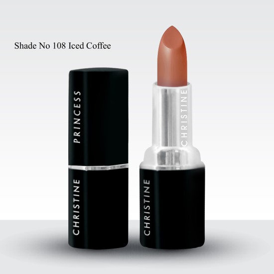 Christine Princess Matte Lipstick 108 Iced Coffee