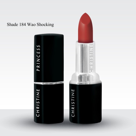 Christine Princes Matte Lipstick Shade No 184 Wao Shocking 