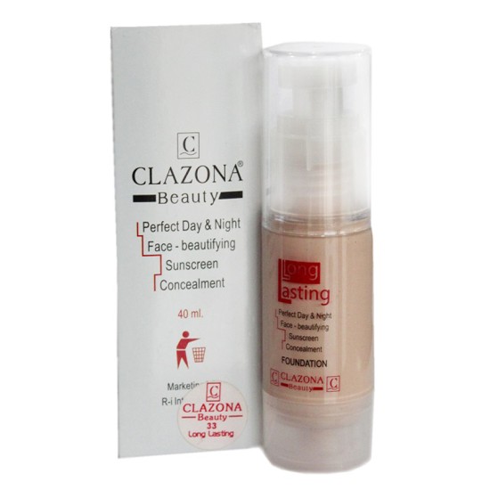 Clazona Foundation Long Lasting Liquid Foundation Shade 33