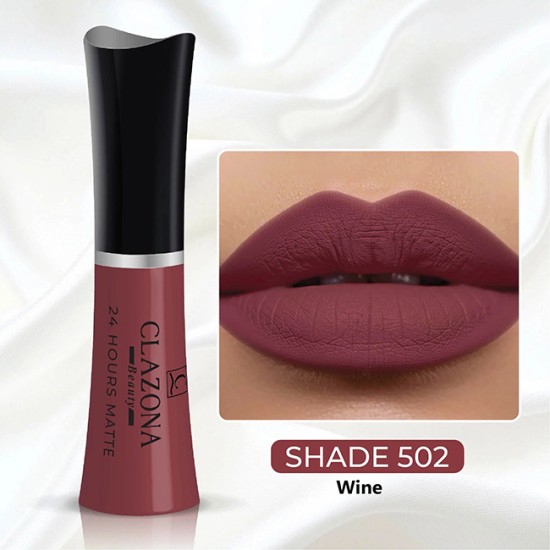Clazona Lipsticks Matte Permanent Color lip Gloss 24 Hrs Stay 502 Clazona Lipsticks Matte Permanent Color lip Gloss 24 Hrs Stay 502