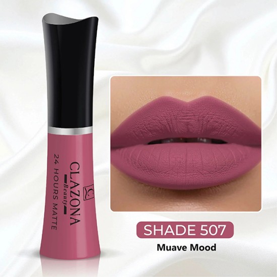 Clazona Lipsticks Matte Permanent Color lip Gloss 24 Hrs Stay 507 Clazona Lipsticks Matte Permanent Color lip Gloss 24 Hrs Stay 507