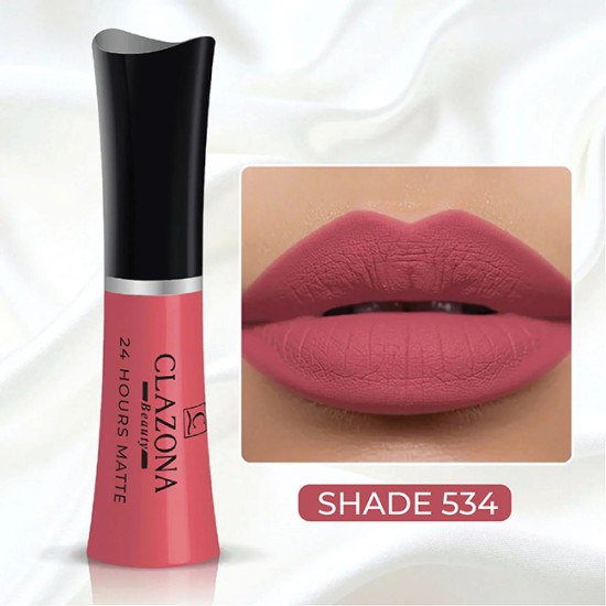 Clazona Lipsticks Matte Permanent Color lip Gloss 24 Hrs Stay 534 Clazona Lipsticks Matte Permanent Color lip Gloss 24 Hrs Stay 534