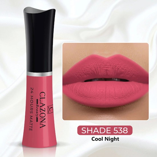 Clazona Lipsticks Matte Permanent Color lip Gloss 24 Hrs Stay 538 Clazona Lipsticks Matte Permanent Color lip Gloss 24 Hrs Stay 538