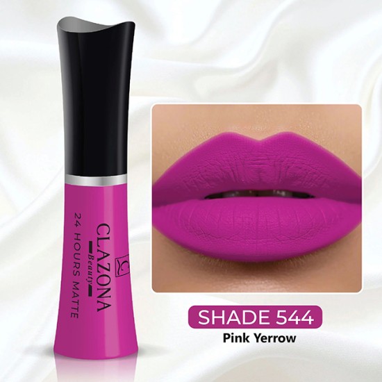 Clazona Lipsticks Matte Permanent Color lip Gloss 24 Hrs Stay 544
