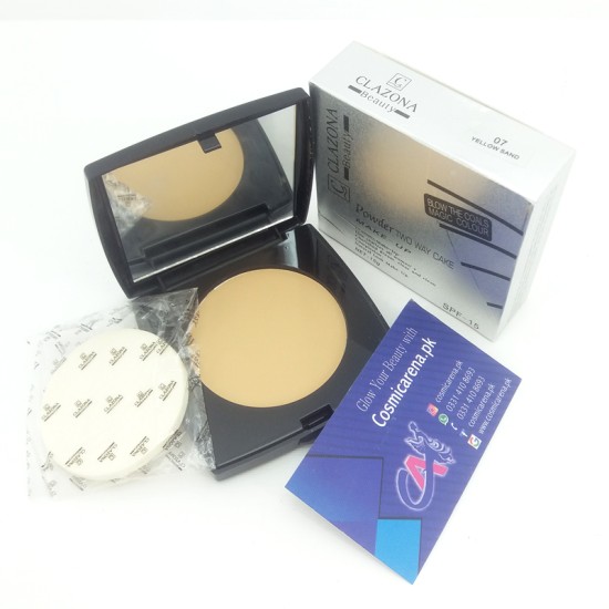 Clazona Beauty Compacted Two Way Cake Foundation Shade No Yellow sand 07