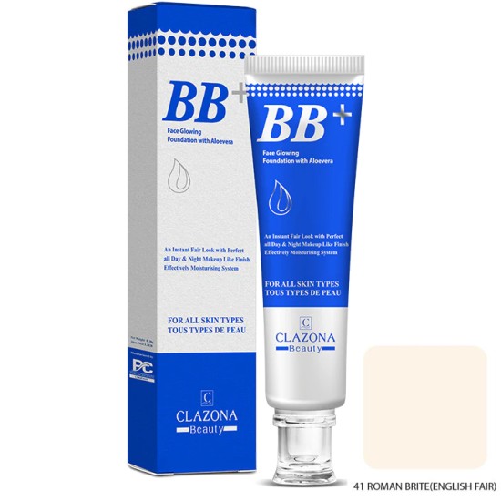 Clazona BB Cream Face Glowing Foundation Shade 41 Roman Bright