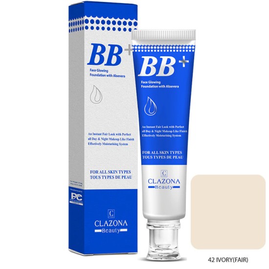Clazona BB Cream Face Glowing Foundation Shade 42 Ivory