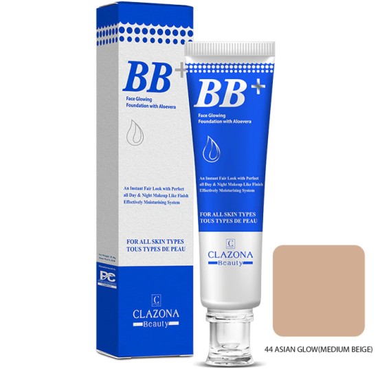 Clazona BB Cream Face Glowing Foundation Shade 44 Asian Glow