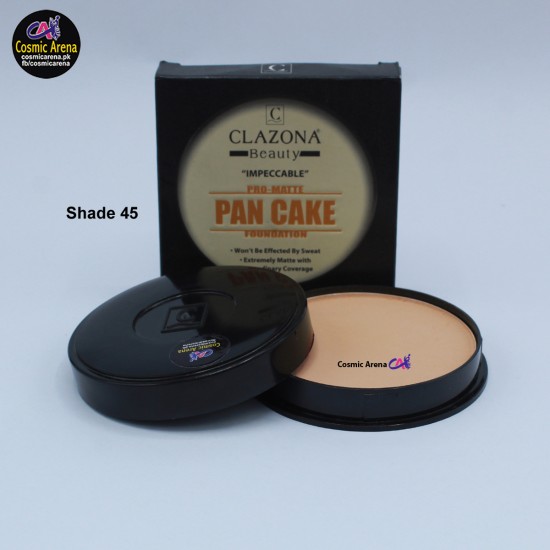 Clazona Pan Cake Foundation Water Proof Pan Cake Shade 45