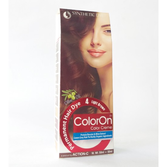 Color On Synthetic Dye Creme Hair Color Shade 04 Light Brown