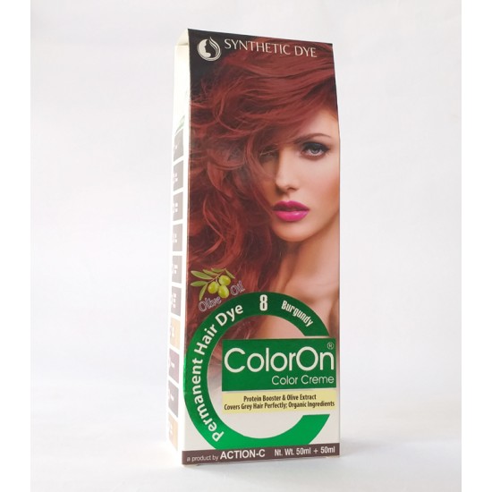 Color On Synthetic Dye Creme Hair Color Shade 08 Burgundy