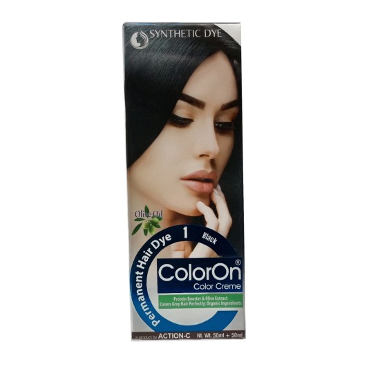 Color On Hair Color Synthetic Hair Dye Shade 1 Black
