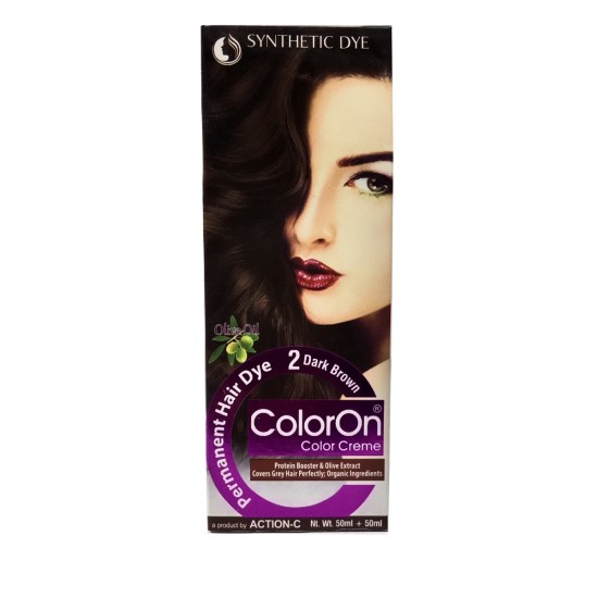 Color On Hair Color Synthetic Hair Dye Shade 2 Dark Brown