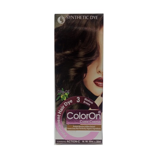 Color On Hair Color Synthetic Hair Dye Shade 3 Medium Brown