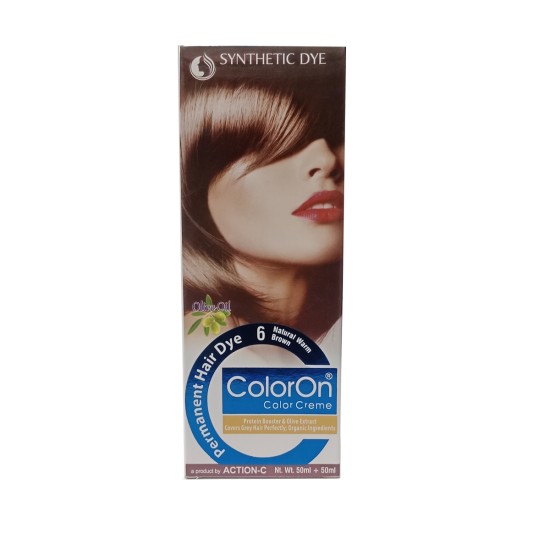 Color On Hair Color Synthetic Hair Dye Shade 6 Natural Warm Brown
