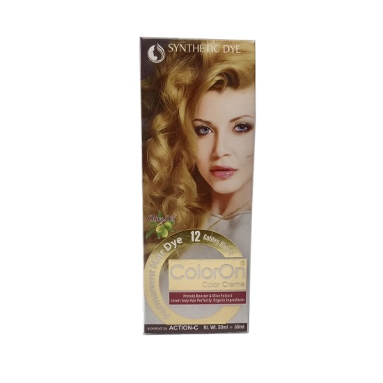 Color On Hair Color Synthetic Hair Dye Shade 12 Golden Blonde