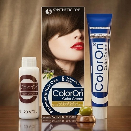 Color On Hair Color Synthetic Hair Dye Shade 6 Natural Warm Brown