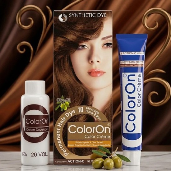 Color On Hair Color Synthetic Hair Dye Shade 10 Chocolate Honey Brown