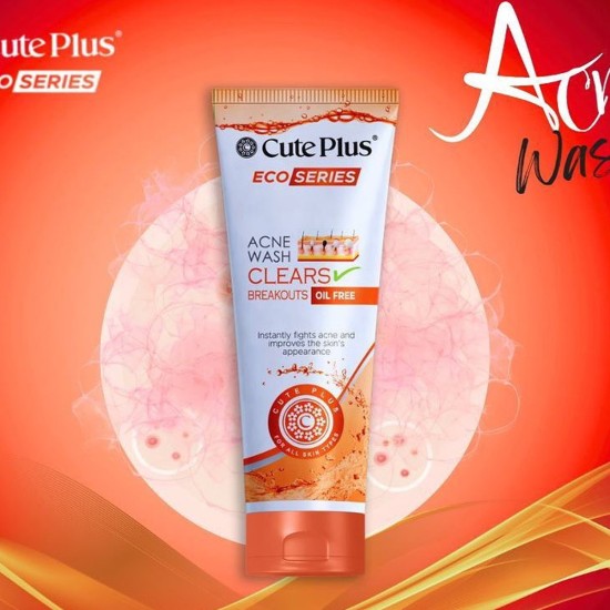 Cute Plus Eco Series Facial Foam Acne Clear Oil Free Face Wash