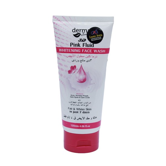 Derma Clean Pink Fluid Whitening Face Wash 120ml