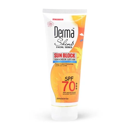 Derma Shine Sunblock and Sunscreen Lotion SPF70 Derma Shine Sunblock and Sunscreen Lotion SPF70