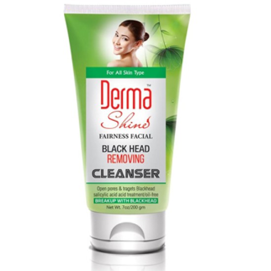 Derma Shine Fairness Facial Black Head Removing Cleanser 200gm