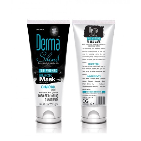 Derma Shine Pure White Charcoal Mask 200gm