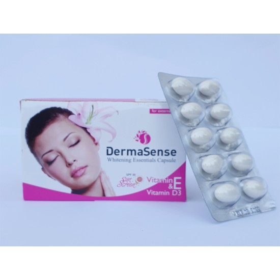 DermaSense Whitening Capsules Pack With Vitamin E And Vitamin D3
