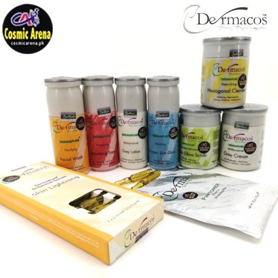 Dermacos Facial Kit Set of 9 Pieces Facial Kit Step By Step