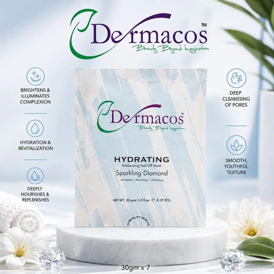 Dermacos hydrating Rubberizing Peel Off Mask Sparkling Diamond Pack Of 7 Dermacos hydrating Rubberizing Peel Off Mask Sparkling Diamond Pack Of 7