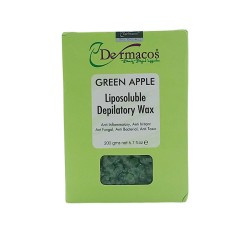 Dermacos Wax Beans Liposoluble Depilatory Wax Green Apple 200gm
