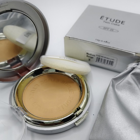 Etude Compacted Powder Twin Cake Face Powder Shade Medium Beige 3 Etude Compacted Powder Twin Cake Face Powder Shade Medium Beige 3