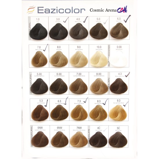 Eazicolor Hair Dye Chroma Technology 6NW Dark Natural Warm Blond