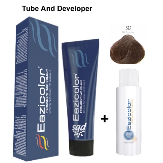 Eazicolor Hair Dye Chroma Technology 5C Milk Chocolate