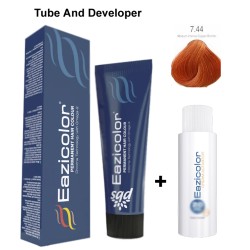 Eazicolor Hair Dye Chroma Technology 7.44 Medium Intense Copper Blonde