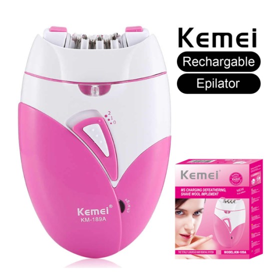 Kemei Epilator Rechargeable Hair Removal Epilator Model KM 189A