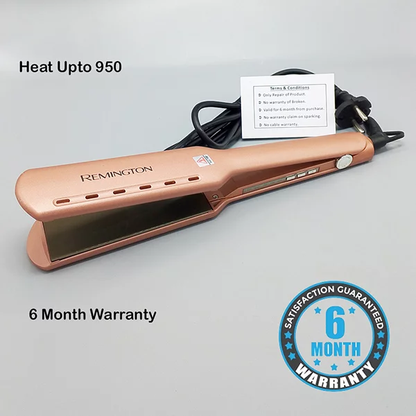 Remington Hair Straightener Iron Wide Heat Up To 950F With Month Warranty