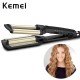 Kemei Hair Curling Iron Wand 2 Barrels Big Wave Curler Iron KM 2022