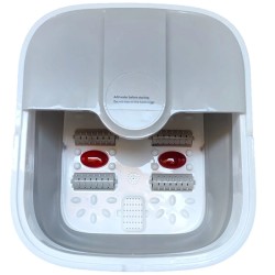 Folding Foot Bath Electric Foldable Foot Spa Tub with Heated Bubble Steam Wave
