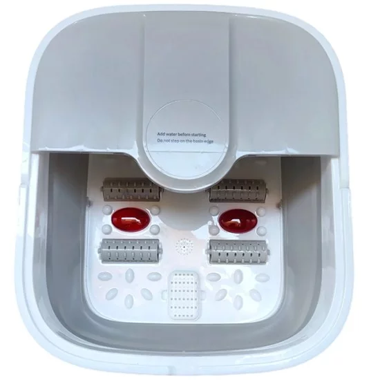 Folding Foot Bath Electric Foldable Foot Spa Tub with Heated Bubble Steam Wave